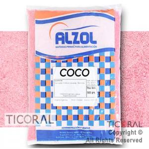 COCO RALLADO ROSA X 1/2 KG ALZOL x 1